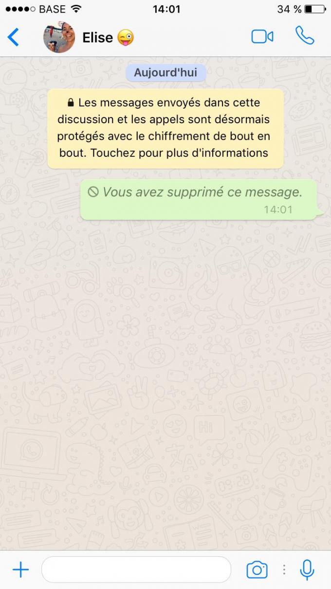 Supprimer un message envoyé