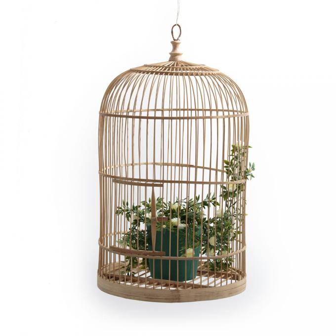 Grande cage à oiseaux (ou plantes) en bambou