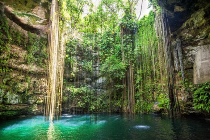 Le cenote Ik Kil, au Mexique