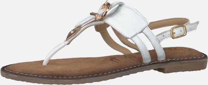 Witte sandaal met gesp