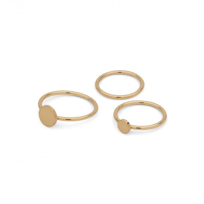 Drie gold plated ringetjes