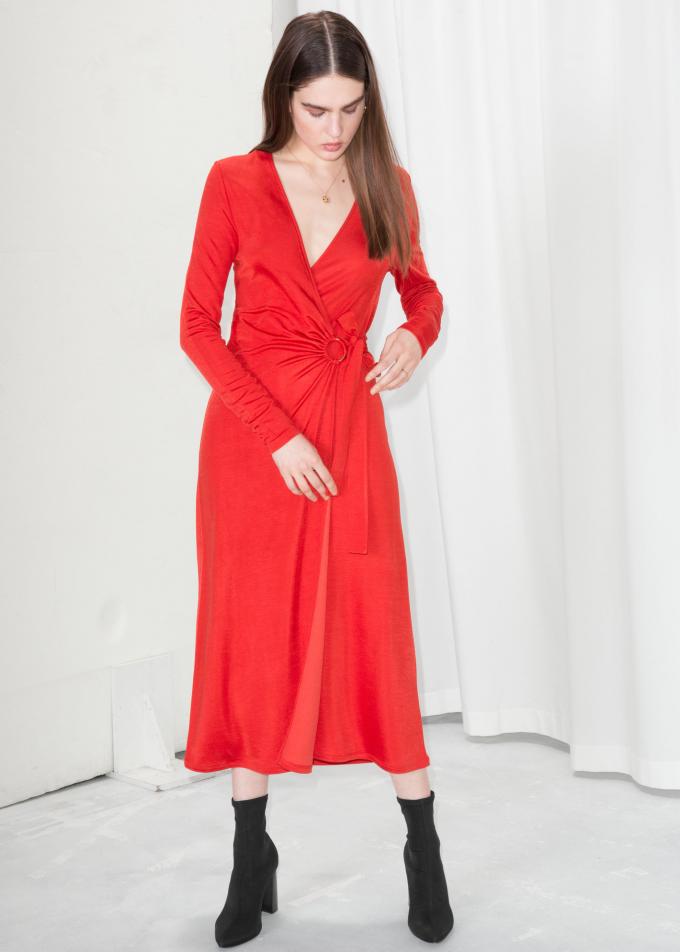 Robe portefeuille rouge
