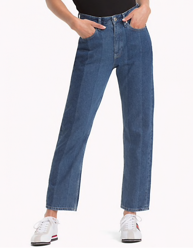 Straight cropped fit jeans
