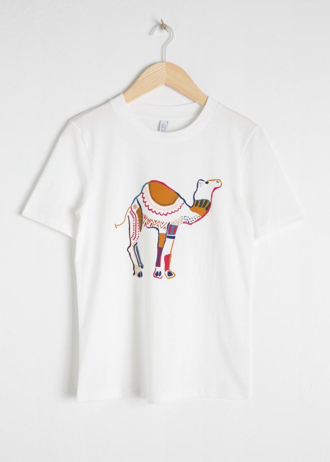 T-shirt imprimé chameau