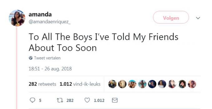Aan alle jongens over wie ik te snel heb verteld aan mijn vriendinnen