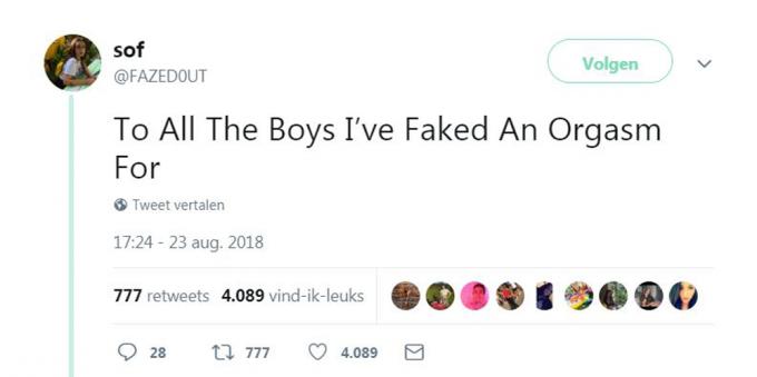 Aan alle jongens voor wie ik een orgasme heb gefaket