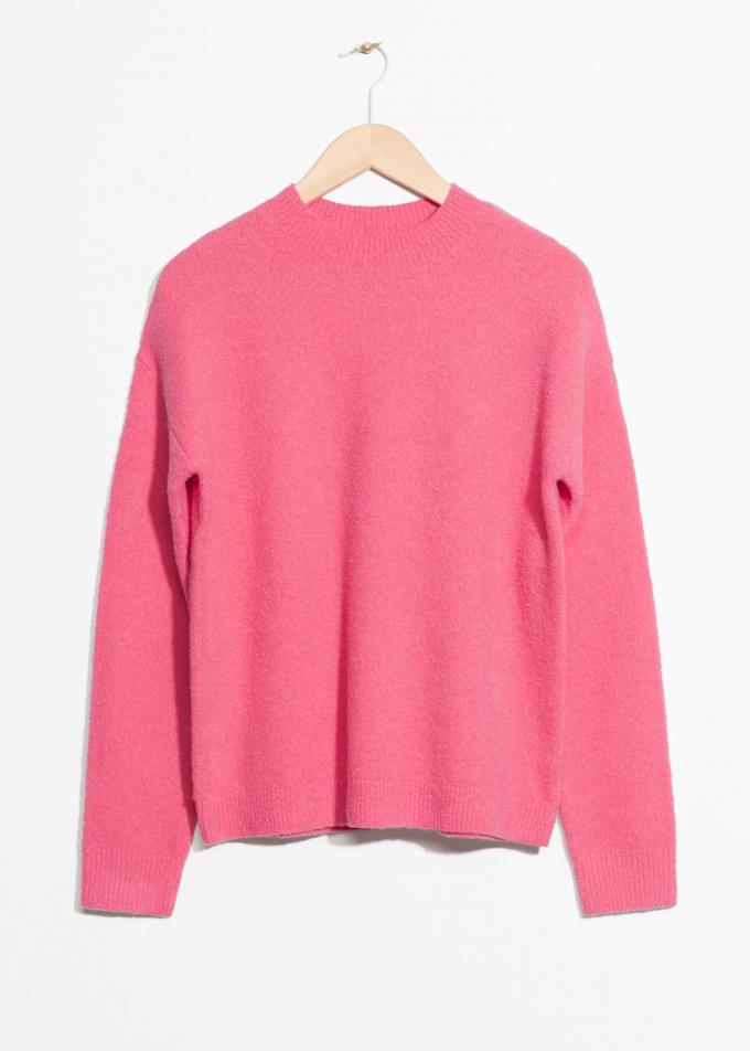 Pull en maille rose