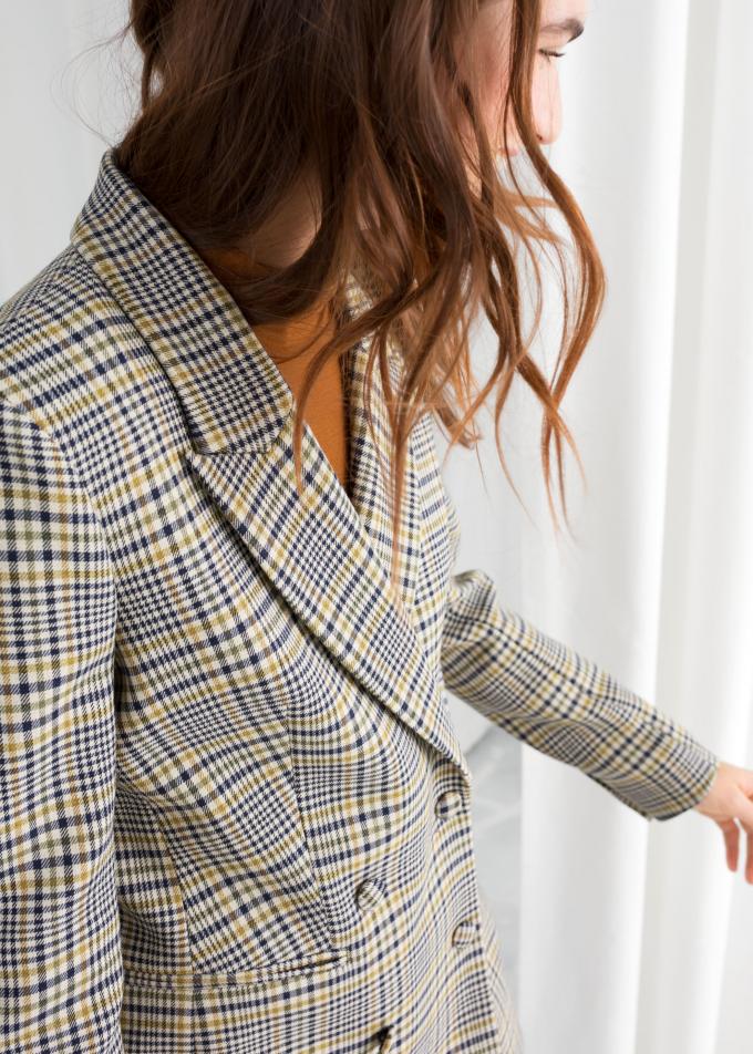 Blazer oversized à carreaux