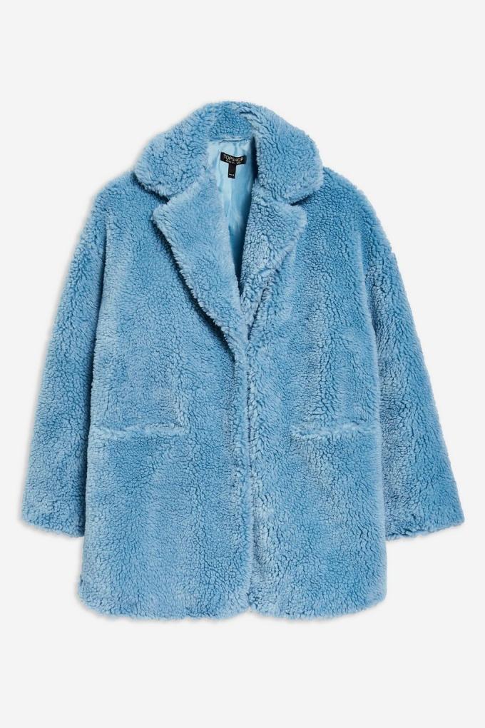 Shearling blauw jasje