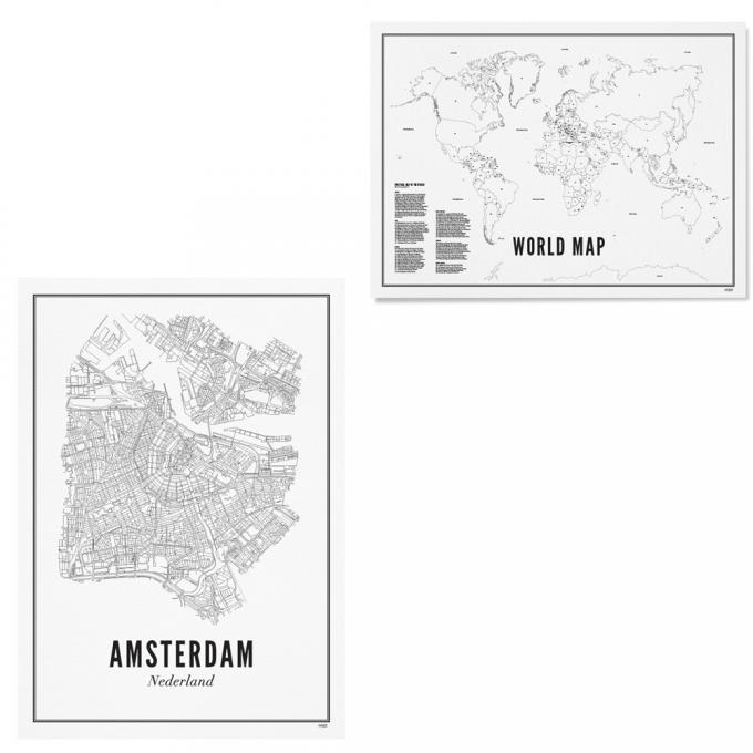 Une carte à encadrer de sa/leur ville préférée...ou du monde