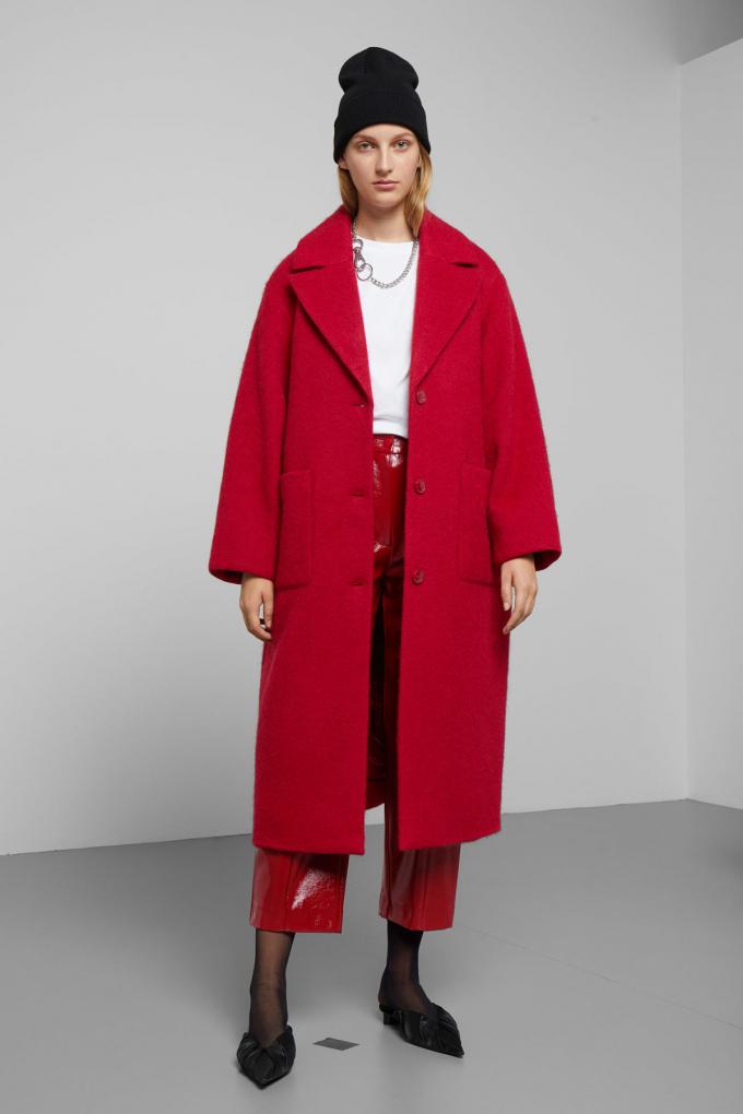 Long manteau rouge