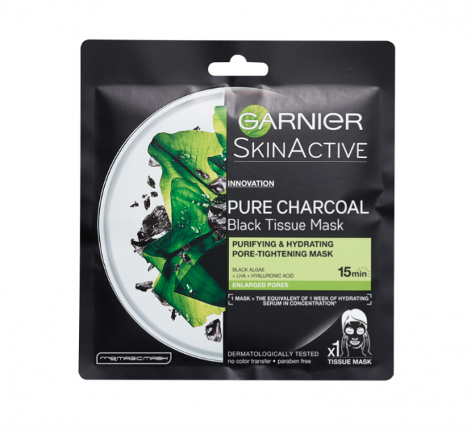 Skin Active Pure Charcoal Masque Tissu