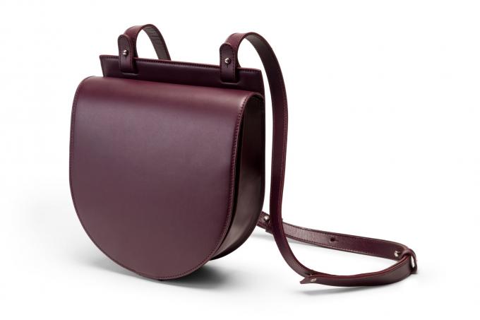 Burgundy saddle bag