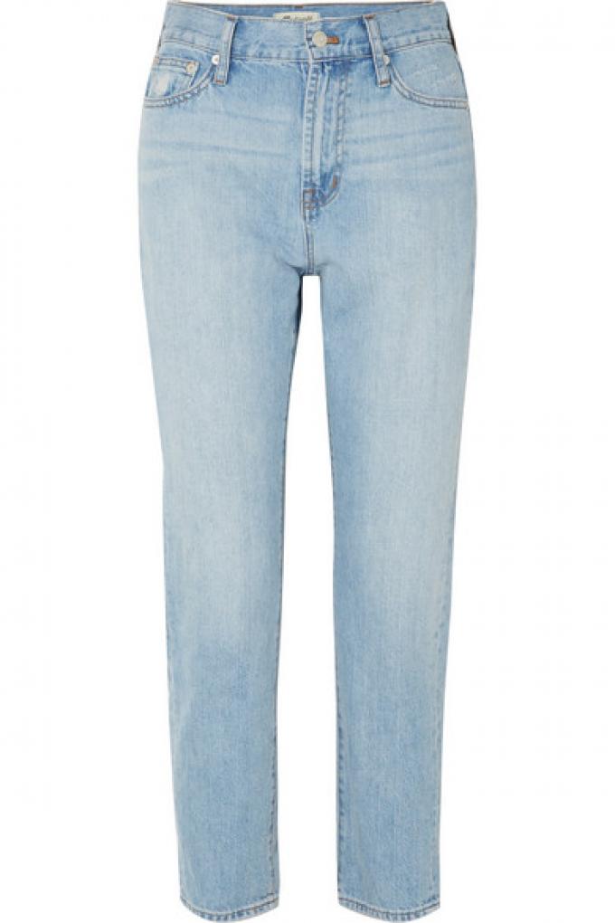 Cropped hoge taille jeans