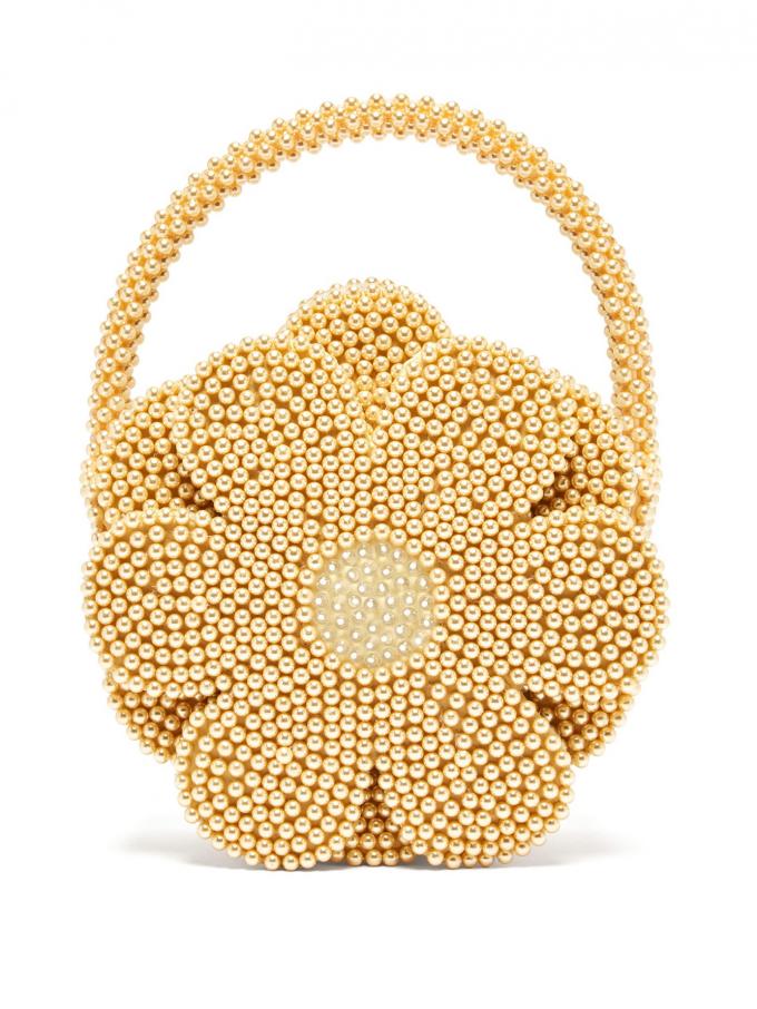 Buttercup faux-pearl embellished bag