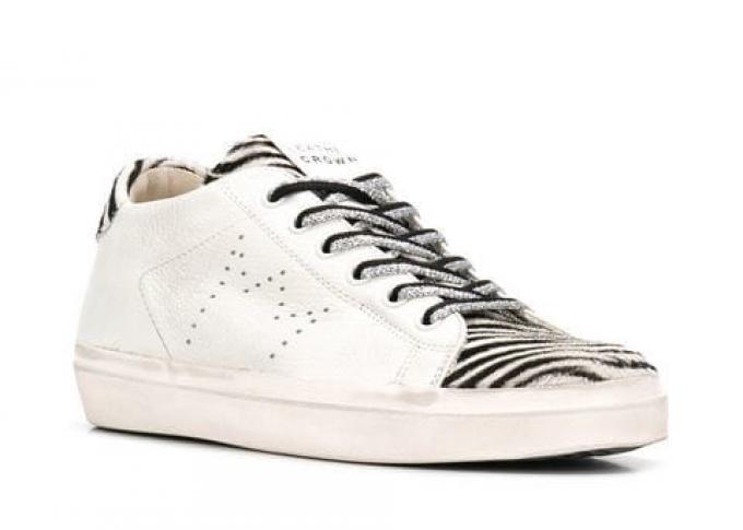 Zebra print low-top sneakers