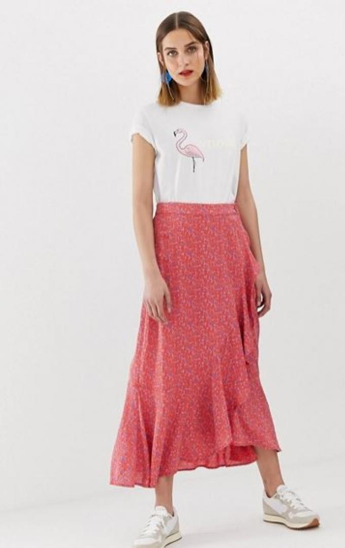 2NDDAY Wrapped skirt in roze