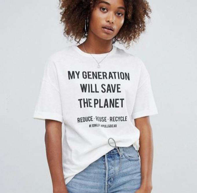 Wit T-shirt met generation-logo
