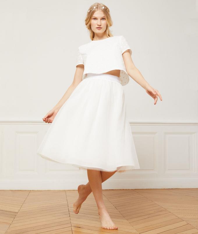 JUPON MIDI EN TULLE - LILA - 79,00 €