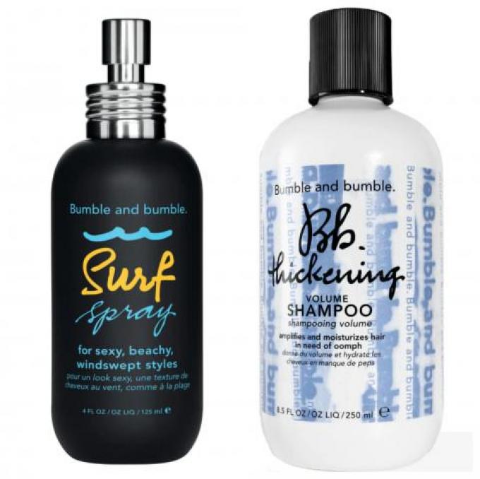 Bb. Thickening Volume Shampoo en Surf Spray van Bumble and Bumble