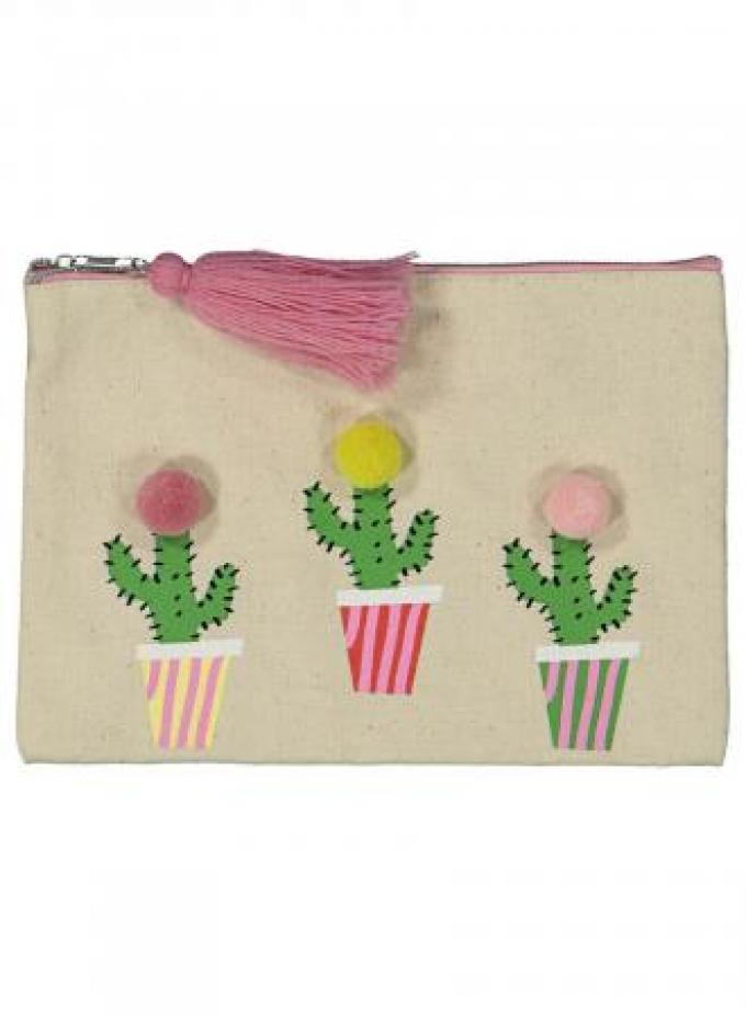 Stoffen pennenzak met cactussen