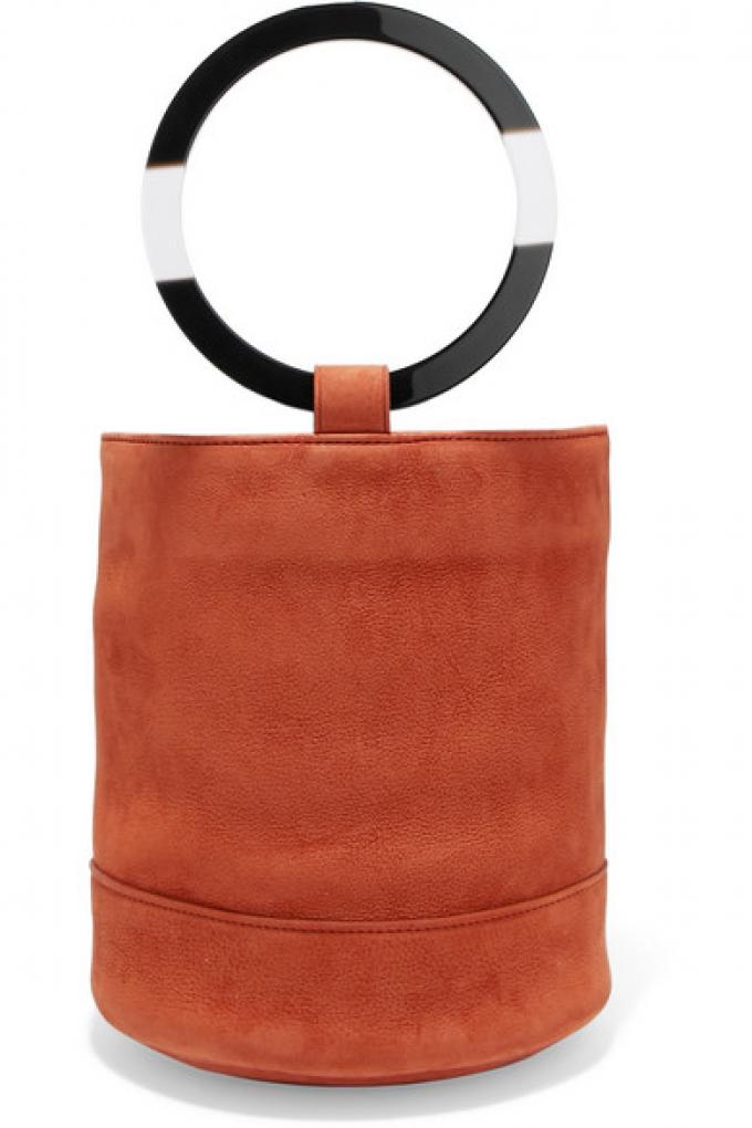 Nubuck bucket bag