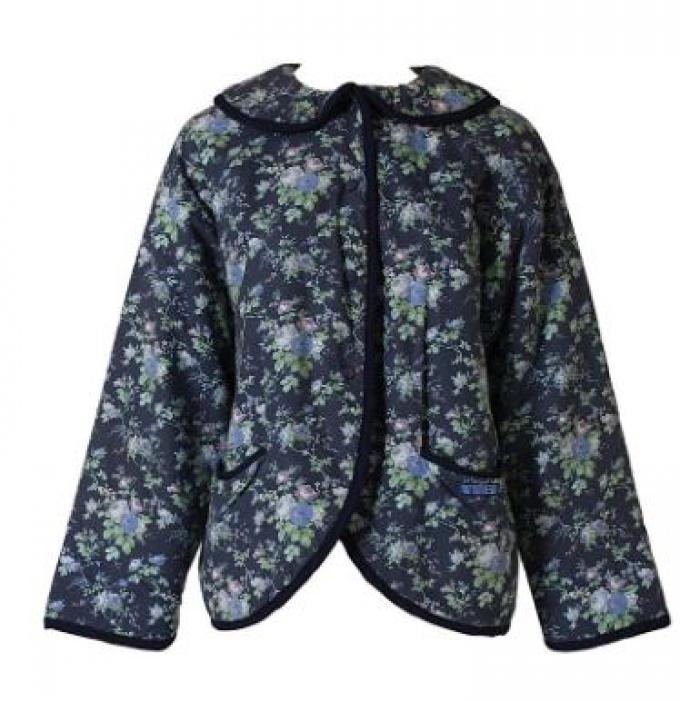 Quilted bomber in donkerblauw