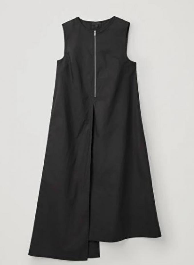 Asymmetrische jurk met zipper