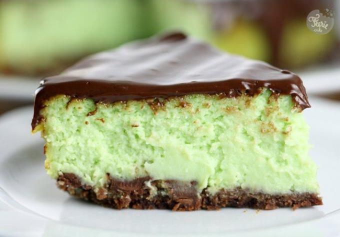 Le cheesecake chocolat-menthe