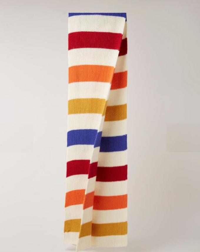 Knitted sjaal in multi-streep
