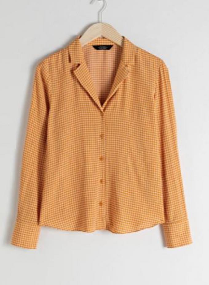 Oranje blouse gingham