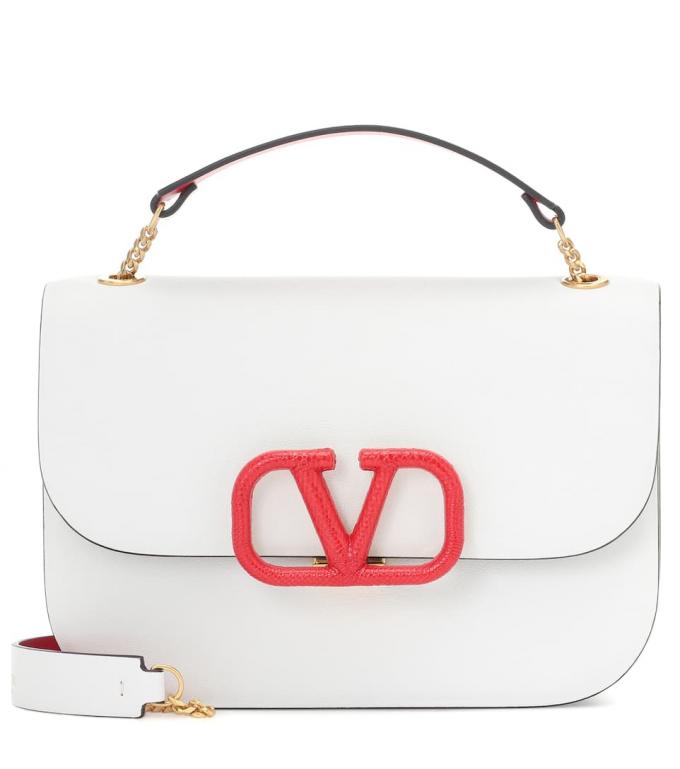 Witte designerbag met detail