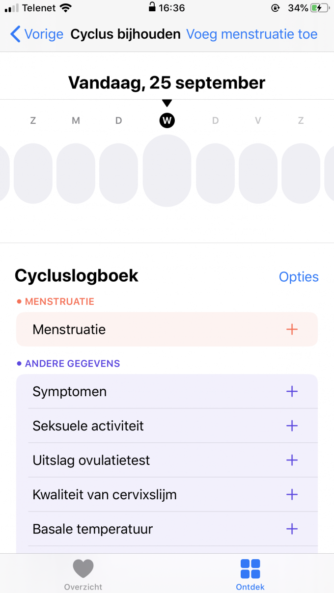 3. Menstruatiecyclus bijhouden