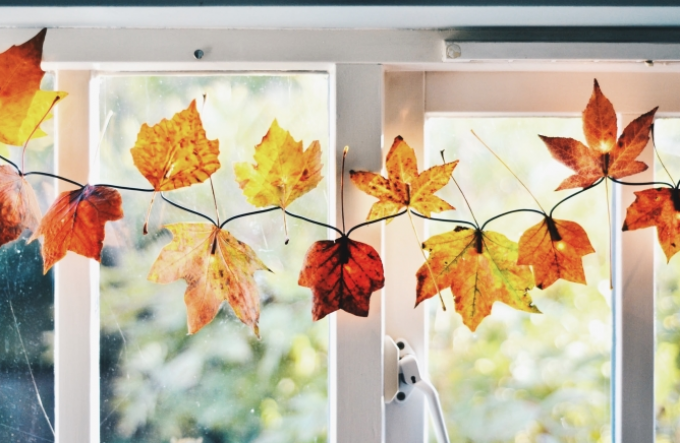 Transformer des feuilles mortes en objets déco d'automne - Depuis mon hamac