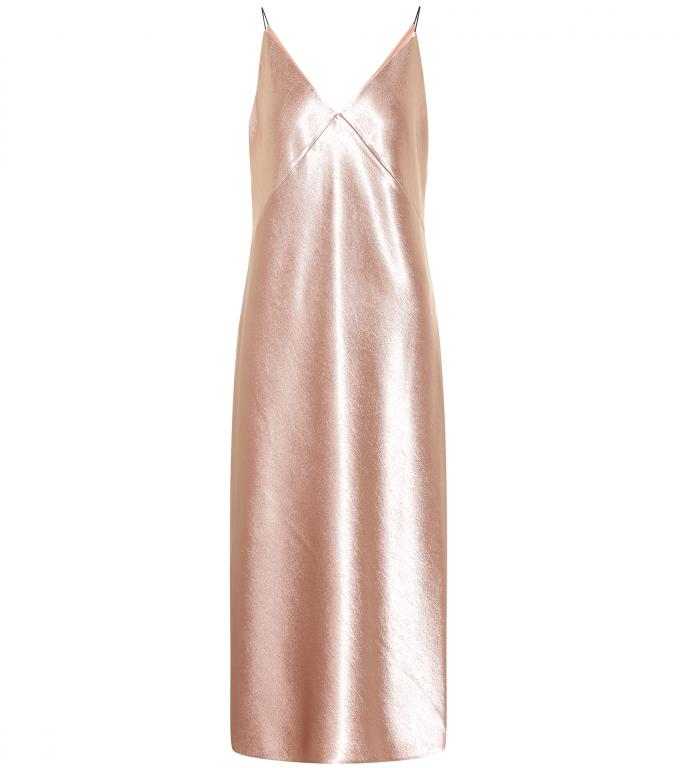 Dress in metallic roze
