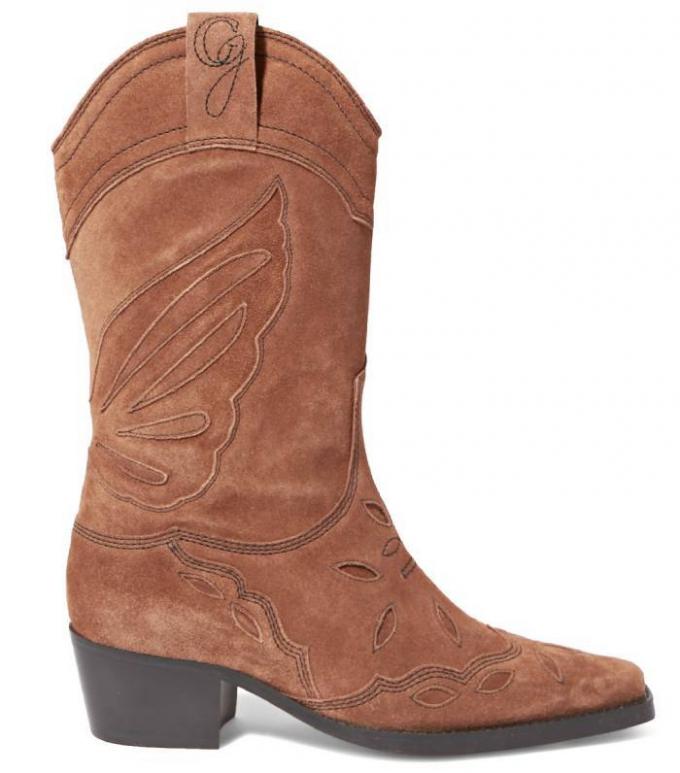 High Texas Embroidered Suede Boots