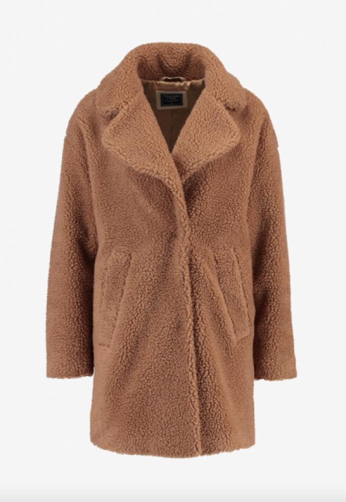 Teddy coat in bruin