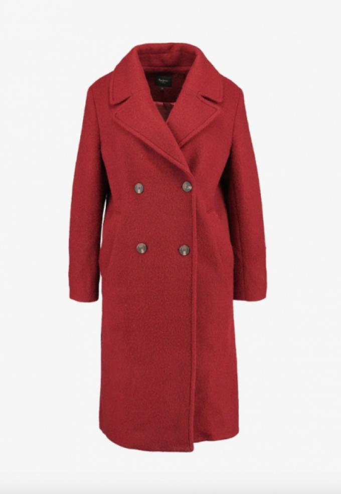 Lange jas in rood