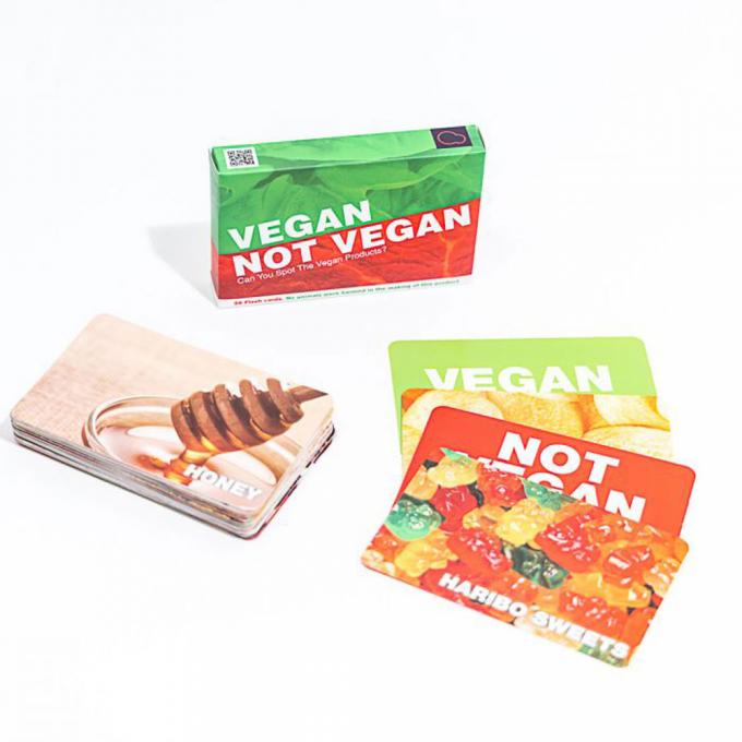 Kaartspel 'vegan/not vegan'