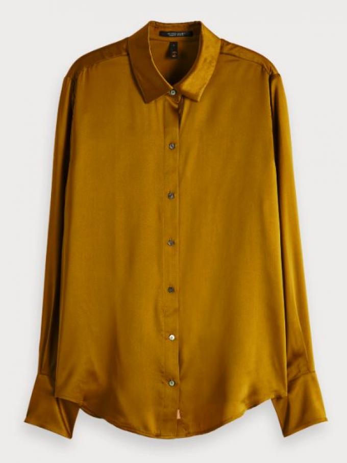 Gouden blouse in zijde