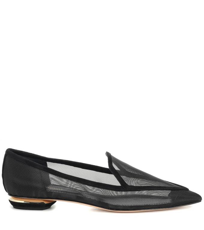 Sheer mesh loafers