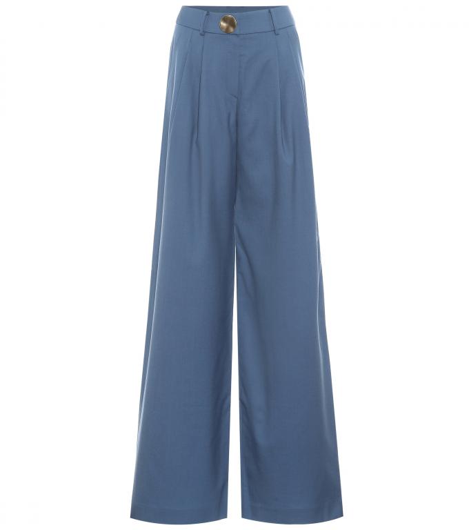 Blauwe geklede pantalon