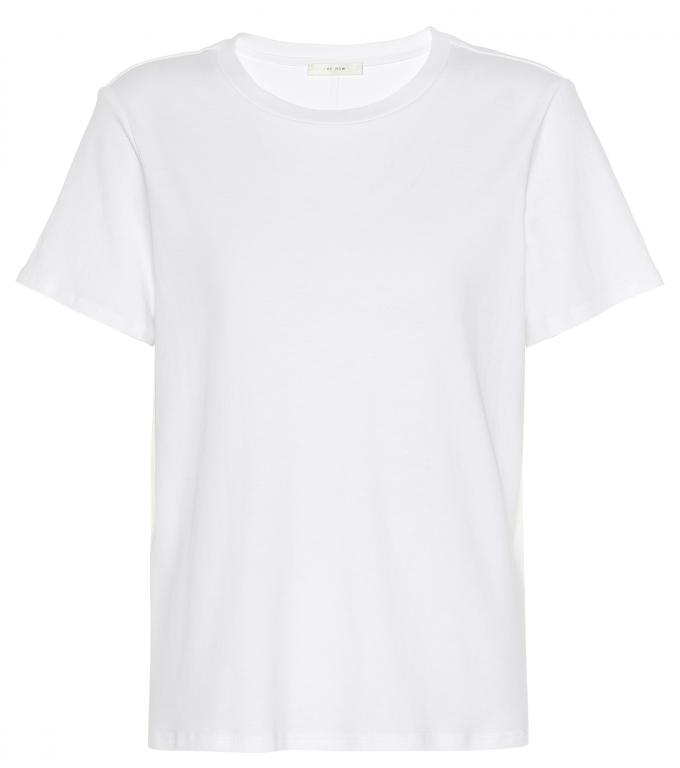 Plain white T-shirt met ronde hals