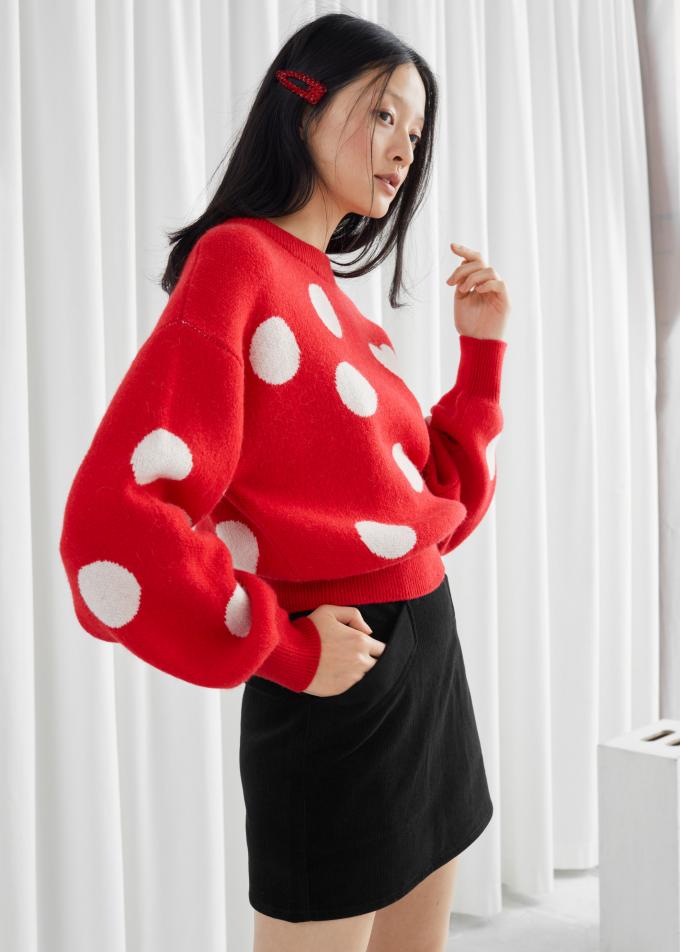 Pull à imprimé polka