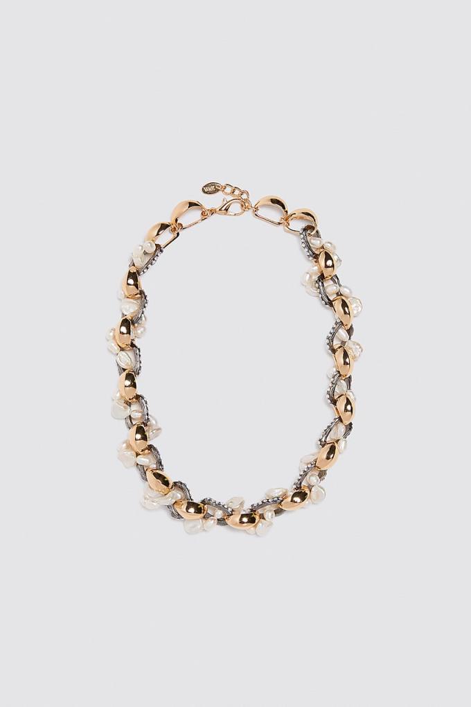Collier chaine avec perles - Zara