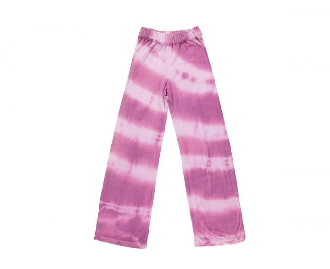 Aloha tie-dye broek met brede pijpen in roze