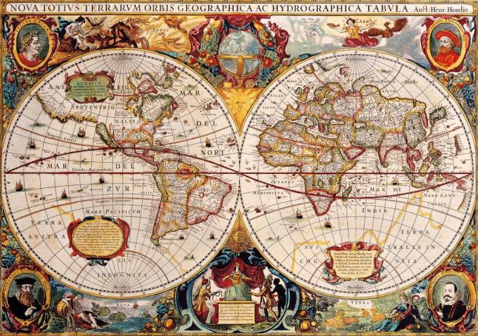 Carte du monde antique - 1000 pièces