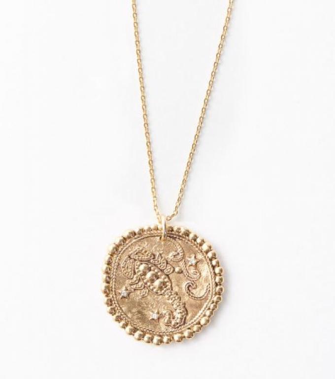 Halsketting met schorpioen horoscoop-teken in goud