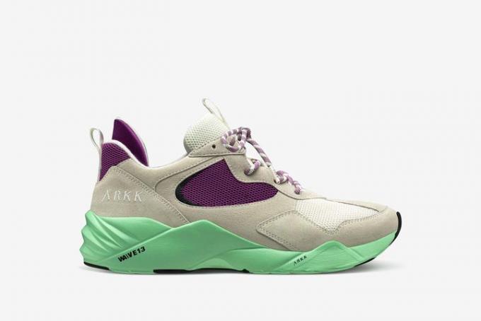 Light purple bermuda-sneakers in suède