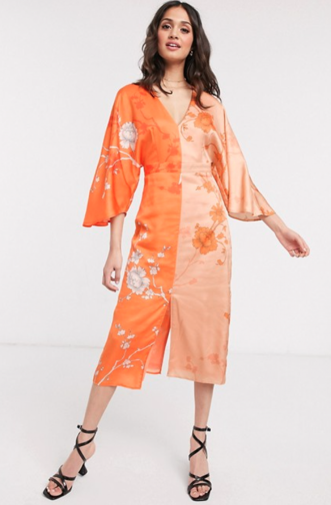 Orange avec une forme kimono